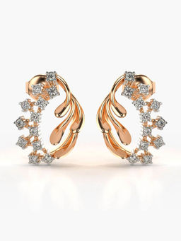 Valanova - Hallmarked 9K Rose Gold and Certified Lab Grown Diamond 0.29cts Stud Earrings