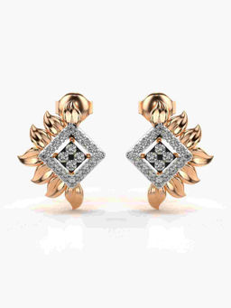 Valanova - Hallmarked 9K Rose Gold and Certified Lab Grown Diamond 0.46cts Stud Earrings