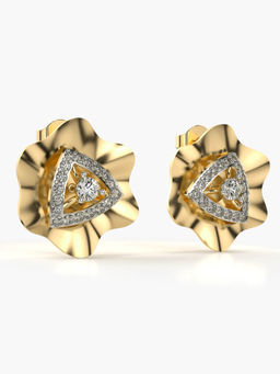 Valanova - Hallmarked 9K Yellow Gold and Certified Lab Grown Diamond 0.61cts Stud Earrings