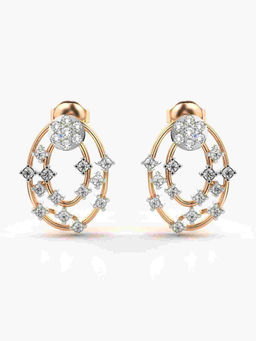 Valanova - Hallmarked 9K Rose Gold and Certified Lab Grown Diamond 0.62cts Stud Earrings