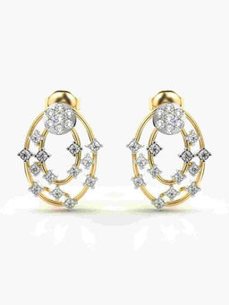 Valanova - Hallmarked 9K Yellow Gold and Certified Lab Grown Diamond 0.62cts Stud Earrings