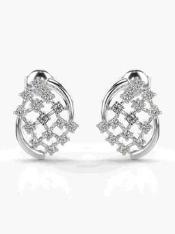 Valanova - Hallmarked 9K White Gold and Certified Lab Grown Diamond 0.34cts Stud Earrings