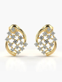 Valanova - Hallmarked 9K Yellow Gold and Certified Lab Grown Diamond 0.34cts Stud Earrings