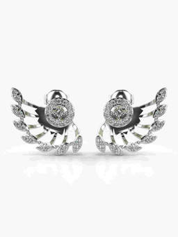 Valanova - Hallmarked 9K White Gold and Certified Lab Grown Diamond 0.50cts Stud Earrings