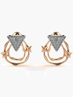 Valanova - Hallmarked 9K Rose Gold and Certified Lab Grown Diamond 0.40cts Stud Earrings