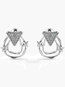 Valanova - Hallmarked 9K White Gold and Certified Lab Grown Diamond 0.40cts Stud Earrings