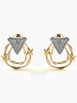 Valanova - Hallmarked 9K Yellow Gold and Certified Lab Grown Diamond 0.40cts Stud Earrings