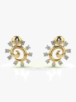 Valanova - Hallmarked 9K Yellow Gold and Certified Lab Grown Diamond 0.28cts Stud Earrings