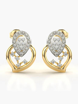 Valanova - Hallmarked 9K Yellow Gold and Certified Lab Grown Diamond 0.47cts Stud Earrings