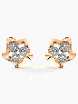 Valanova - Hallmarked 9K Rose Gold and Certified Lab Grown Diamond 0.59cts Stud Earrings