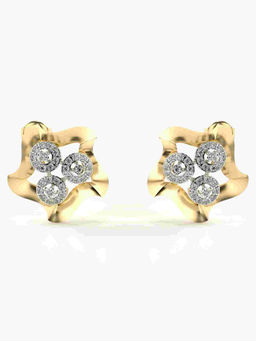 Valanova - Hallmarked 9K Yellow Gold and Certified Lab Grown Diamond 0.59cts Stud Earrings