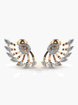 Valanova - Hallmarked 9K Rose Gold and Certified Lab Grown Diamond 0.47cts Stud Earrings