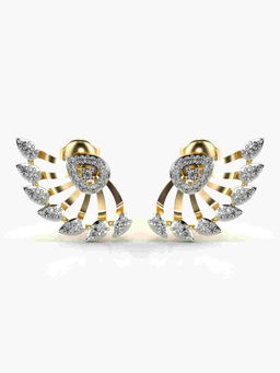 Valanova - Hallmarked 9K Yellow Gold and Certified Lab Grown Diamond 0.47cts Stud Earrings