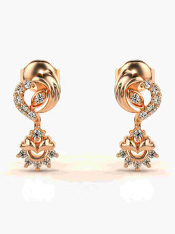 Valanova - Hallmarked 9K Rose Gold and Certified Lab Grown Diamond 0.27cts Stud Earrings