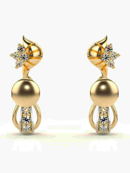 Valanova - Hallmarked 9K Yellow Gold and Certified Lab Grown Diamond 0.16cts Stud Earrings