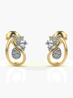 Valanova - Hallmarked 9K Yellow Gold and Certified Lab Grown Diamond 0.18cts Stud Earrings