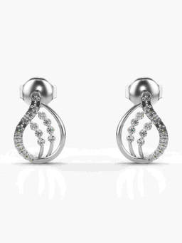 Valanova - Hallmarked 9K White Gold and Certified Lab Grown Diamond 0.21cts Stud Earrings