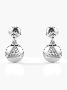 Valanova - Hallmarked 9K White Gold and Certified Lab Grown Diamond 0.16cts Stud Earrings