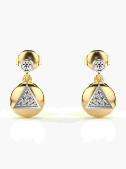 Valanova - Hallmarked 9K Yellow Gold and Certified Lab Grown Diamond 0.16cts Stud Earrings