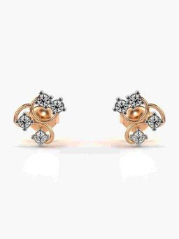 Valanova - Hallmarked 9K Rose Gold and Certified Lab Grown Diamond 0.36cts Stud Earrings
