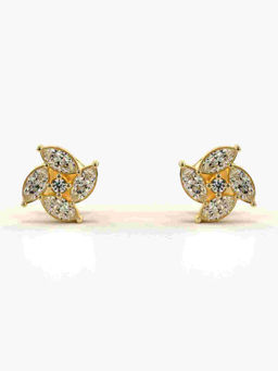 Valanova - Hallmarked 9K Yellow Gold and Certified Lab Grown Diamond 0.66cts Stud Earrings