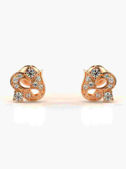 Valanova - Hallmarked 9K Rose Gold and Certified Lab Grown Diamond 0.26cts Stud Earrings