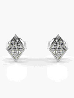 Valanova - Hallmarked 9K White Gold and Certified Lab Grown Diamond 0.13cts Stud Earrings