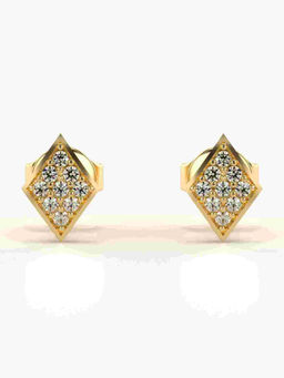 Valanova - Hallmarked 9K Yellow Gold and Certified Lab Grown Diamond 0.13cts Stud Earrings