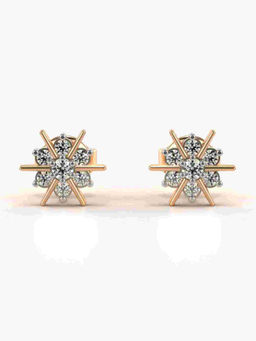 Valanova - Hallmarked 9K Rose Gold and Certified Lab Grown Diamond 0.24cts Stud Earrings