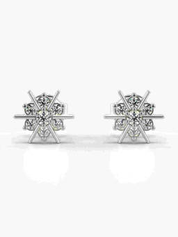 Valanova - Hallmarked 9K White Gold and Certified Lab Grown Diamond 0.24cts Stud Earrings
