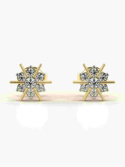 Valanova - Hallmarked 9K Yellow Gold and Certified Lab Grown Diamond 0.24cts Stud Earrings