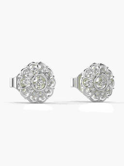 Valanova - Hallmarked 9K White Gold and Certified Lab Grown Diamond 0.21cts Stud Earrings