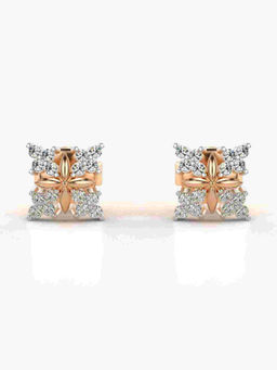 Valanova - Hallmarked 9K Rose Gold and Certified Lab Grown Diamond 0.18cts Stud Earrings