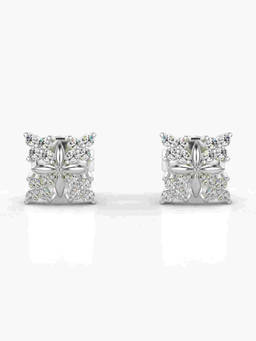 Valanova - Hallmarked 9K White Gold and Certified Lab Grown Diamond 0.18cts Stud Earrings