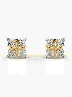 Valanova - Hallmarked 9K Yellow Gold and Certified Lab Grown Diamond 0.18cts Stud Earrings