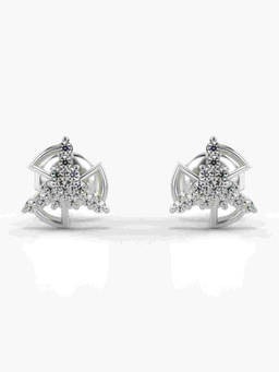 Valanova - Hallmarked 9K White Gold and Certified Lab Grown Diamond 0.17cts Stud Earrings