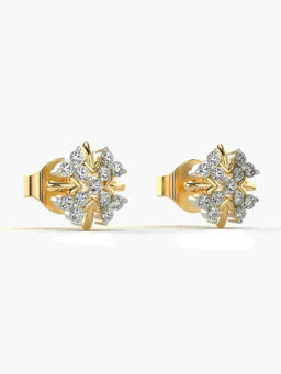 Valanova - Hallmarked 9K Yellow Gold and Certified Lab Grown Diamond 0.19cts Stud Earrings
