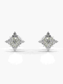 Valanova - Hallmarked 9K White Gold and Certified Lab Grown Diamond 0.17cts Stud Earrings
