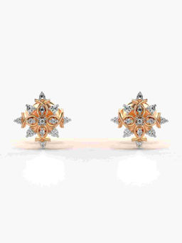 Valanova - Hallmarked 9K Rose Gold and Certified Lab Grown Diamond 0.16cts Stud Earrings