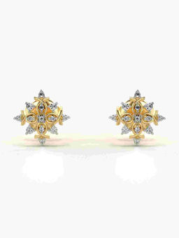 Valanova - Hallmarked 9K Yellow Gold and Certified Lab Grown Diamond 0.16cts Stud Earrings