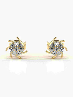 Valanova - Hallmarked 9K Yellow Gold and Certified Lab Grown Diamond 0.15cts Stud Earrings