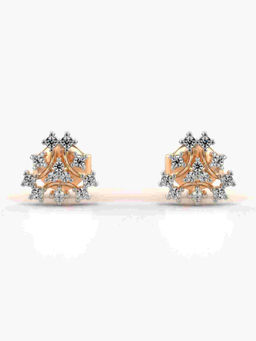Valanova - Hallmarked 9K Rose Gold and Certified Lab Grown Diamond 0.15cts Stud Earrings