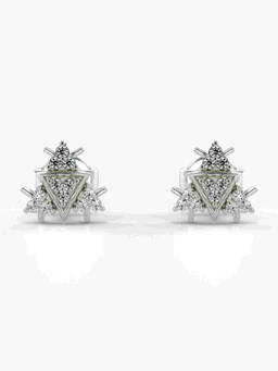 Valanova - Hallmarked 9K White Gold and Certified Lab Grown Diamond 0.16cts Stud Earrings