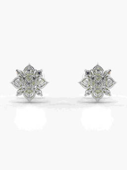 Valanova - Hallmarked 9K White Gold and Certified Lab Grown Diamond 0.16cts Stud Earrings