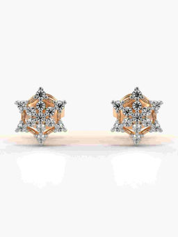 Valanova - Hallmarked 9K Rose Gold and Certified Lab Grown Diamond 0.19cts Stud Earrings
