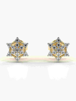 Valanova - Hallmarked 9K Yellow Gold and Certified Lab Grown Diamond 0.19cts Stud Earrings