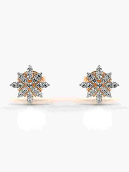Valanova - Hallmarked 9K Rose Gold and Certified Lab Grown Diamond 0.22cts Stud Earrings