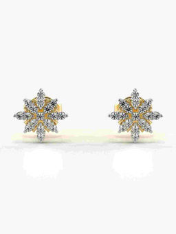 Valanova - Hallmarked 9K Yellow Gold and Certified Lab Grown Diamond 0.22cts Stud Earrings