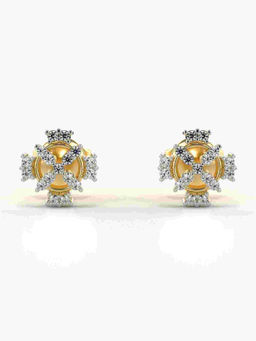 Valanova - Hallmarked 9K Yellow Gold and Certified Lab Grown Diamond 0.19cts Stud Earrings