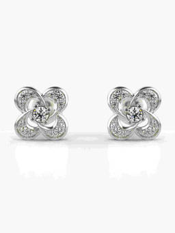 Valanova - Hallmarked 9K White Gold and Certified Lab Grown Diamond 0.23cts Stud Earrings